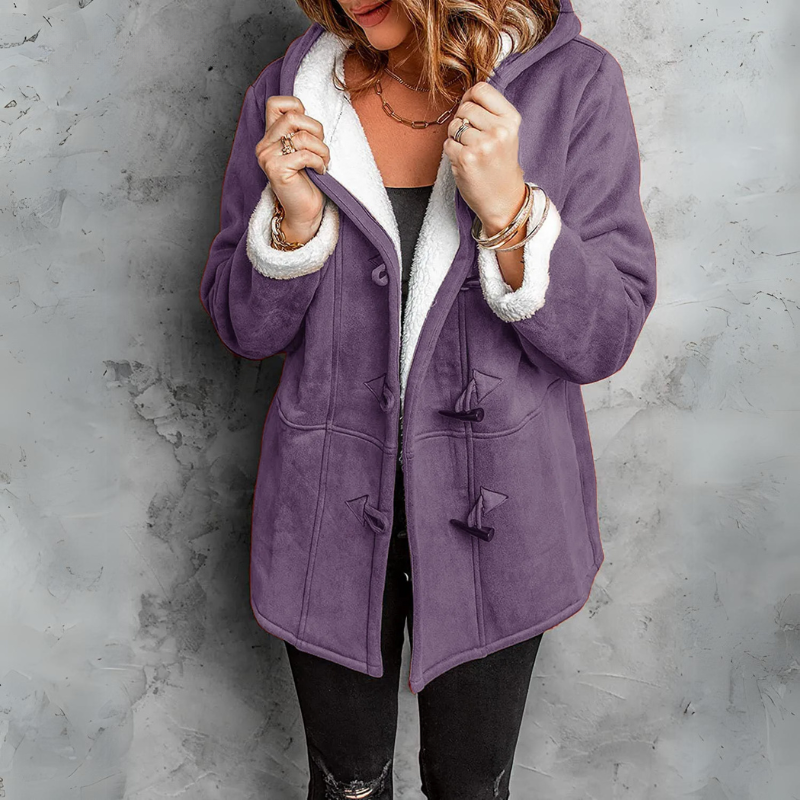 CHLO® | Plush Hooded Toggle Coat