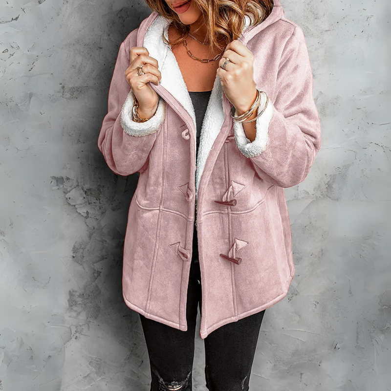 CHLO® | Plush Hooded Toggle Coat