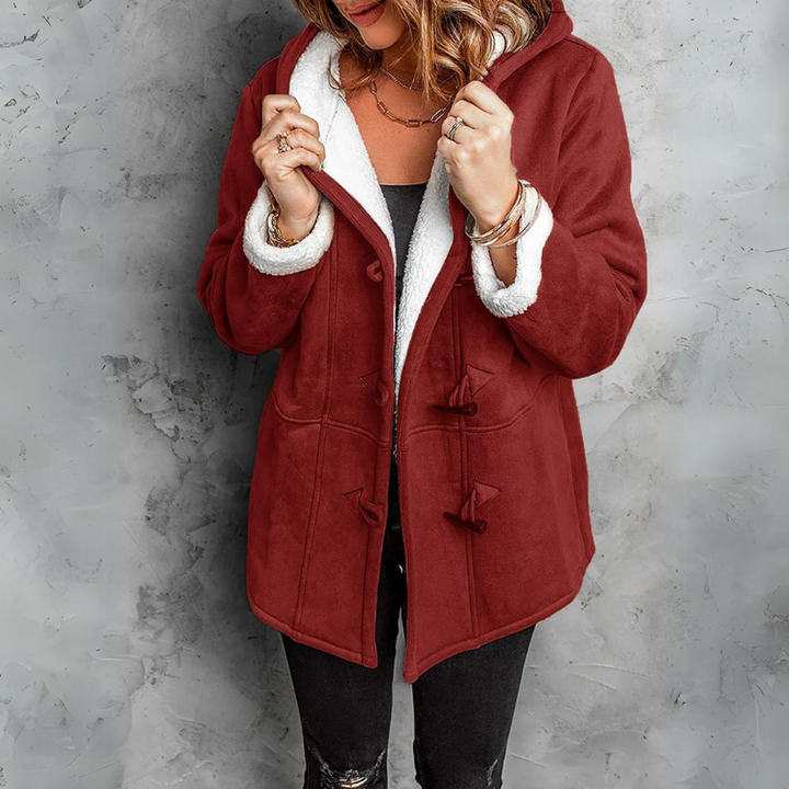 CHLO® | Plush Hooded Toggle Coat