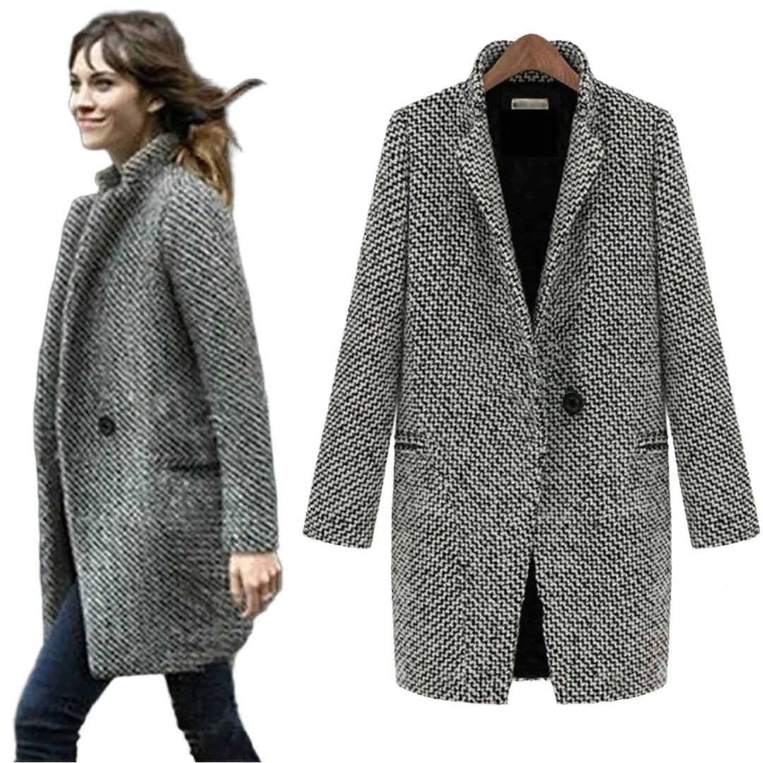 CHESKA® | Long Wool Coat