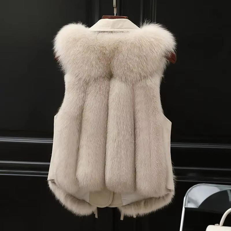 Elinha | Chic Fur Leather Coat