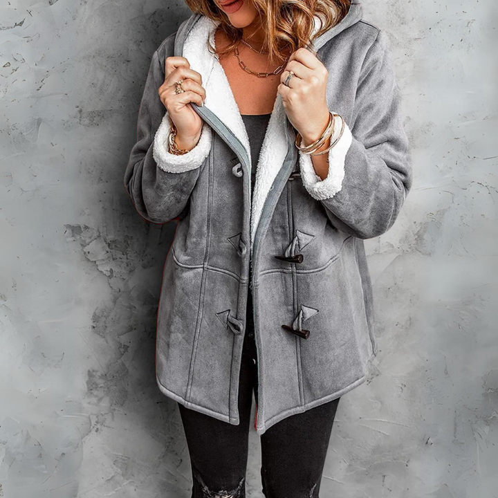 CHLO® | Plush Hooded Toggle Coat