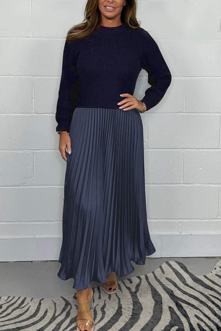 TENA™ | Chic Sweater & Pleated Skirt Set