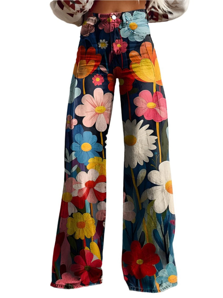 LAVINIA® | Wide-Leg Flower Pants